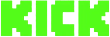 A Kick logója, az a livestreaming-platform, ahol a játékos alkotók és streamerek közvetítik tartalmaikat